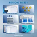 Haier 524 L Double Door Standard Deep Freezer  (White, HFC-588DM5, 5 Star)