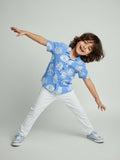 HOP Kids Blue Football-Themed Shirt