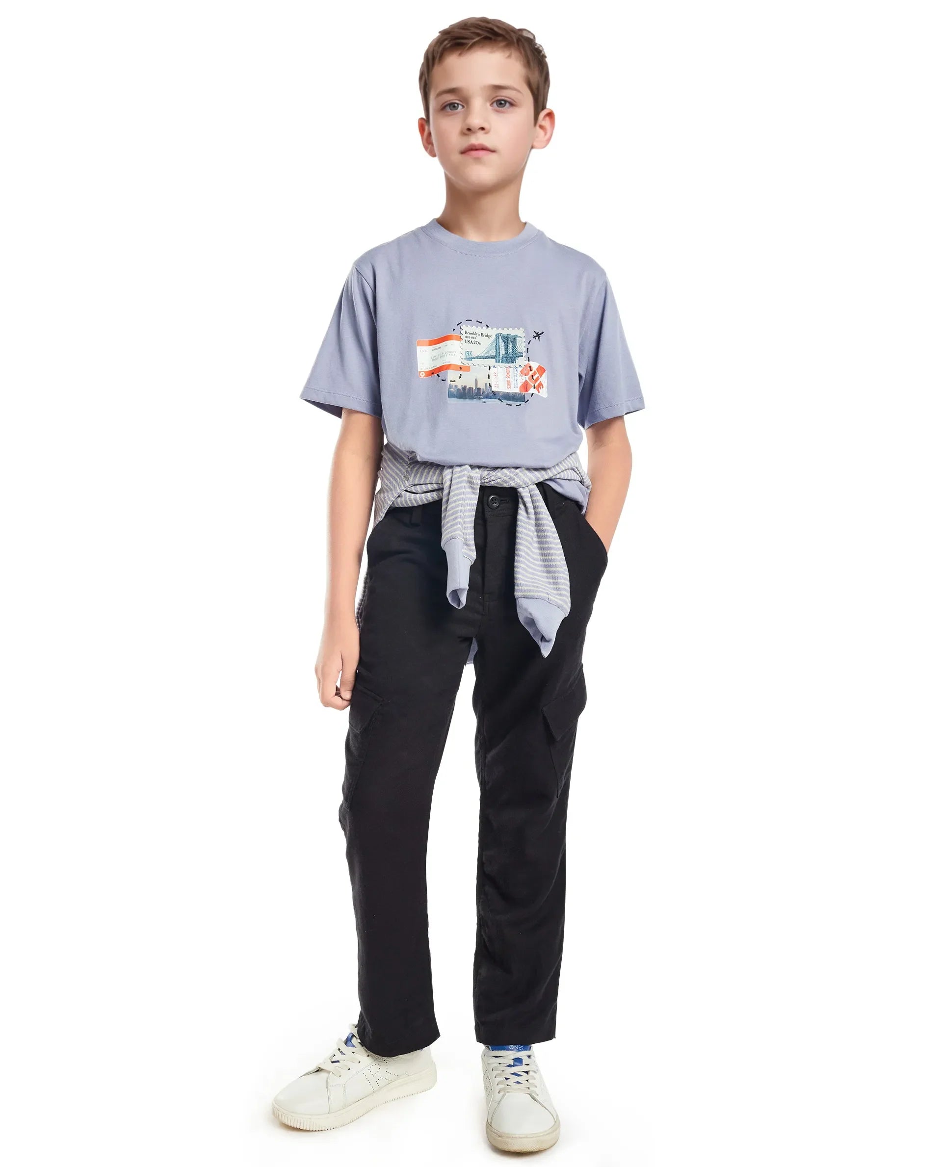 Rare Ones Kids Seok Dusky Purple Cotton Graphic Print Regular Fit T-Shirt